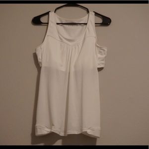 White Athleta Tank with built-in sports bra